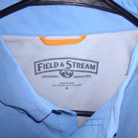 Field & Stream Universal Travel Shirt Fishing Stream Blue Men's‎ Size M NEW - Picture 5 of 11
